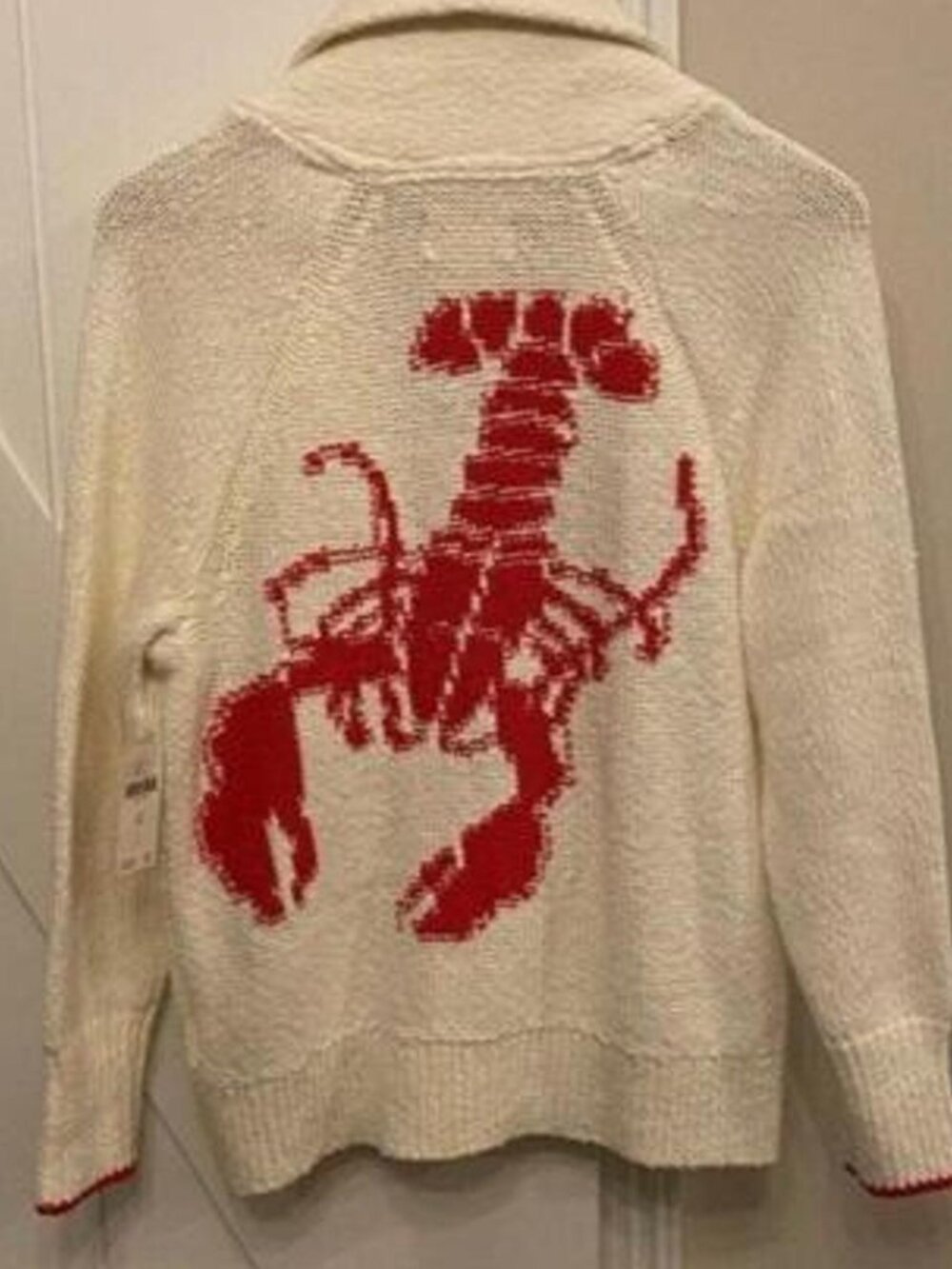 Rare Red Anthropologie Maeve Lobster Cardigan